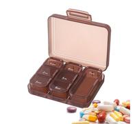 Pastillero de 7 días - 10,9 x 8,5 x 2,8 cm, organizador de medicamentos, organizador de píldoras, fácil de llenar y abrir, de medicamentos portátil, fundas para pastillas de 7 días