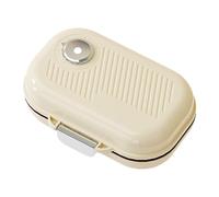 Pastillero de 7 días, organizador de pastillas de viaje | Pastillero portátil de 7 compartimentos apto para viajes,Dispensador de pastillas con tapa de gran capacidad y grabador rota