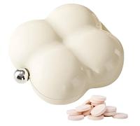 Pastillero de 7 días tamaño viaje blanco - Lindo pastillero con 7 compartimentos, caja de medicina portátil para uso diario, blanco
