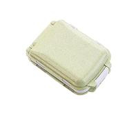 Pastillero de 8 rejillas, multicapa, a prueba de humedad, organizador de medicamentos de viaje, estuche de almacenamiento para tabletas para copos de calcio, aceite de pescado, vitamina (verde)