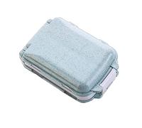 Pastillero de 8 rejillas, multicapa, a prueba de humedad, organizador de medicamentos de viaje, estuche de almacenamiento para tabletas para copos de calcio, aceite de pescado, vitamina (azul)