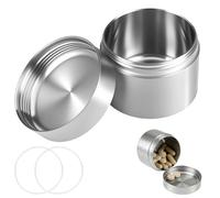 Pastillero de Acero Inoxidable, 10ml Compacto Pastillero Pequeño, Impermeable Botella de Medicina Portátil para Medicamentos Diarios, Hojas de Té, Cápsulas y Almacenamiento Durante Los Viajes