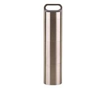 Pastillero de acero inoxidable con bolsillo para pastillas, llavero de peso ligero, estuche de viaje, botellas de medicamentos, caja de almacenamiento para exteriores