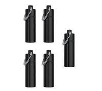 Pastillero de aluminio para llavero, caja pequeña para senderismo, camping, almacenamiento de pastillas