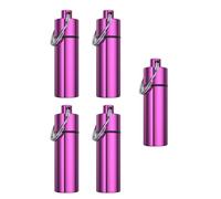 Pastillero de aluminio para llavero, caja pequeña para senderismo, camping, almacenamiento de pastillas