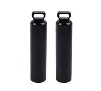 Pastillero de aluminio resistente al agua, 2 recipientes de almacenamiento portátiles grandes para pastillas, llavero de estuche para medicamentos para viajes, camping, escalada