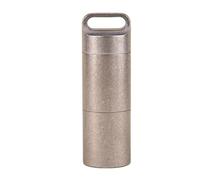 Pastillero de bolsillo de acero inoxidable para exteriores, impermeable, contenedor de pastillas
