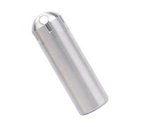 Pastillero de bolsillo impermeable de acero inoxidable, llavero portátil de almacenamiento de botellas duraderas