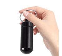 Pastillero de bolsillo, organizador de píldoras, organizador de píldoras, pastilleros de metal impermeable, contenedor organizador de píldoras portátil, llavero de bolsillo pequeño para bolso de viaje