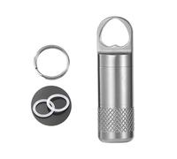 Pastillero de bolsillo resistente al agua, caja de pastillas de metal, llaveros, botellas de almacenamiento de sellado portátil duradero