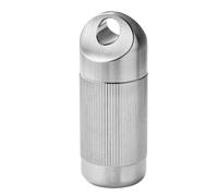 Pastillero de bolsillo resistente al agua, de aleación de metal, para exteriores, portátil, para almacenamiento de botellas, duradero