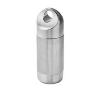 Pastillero de bolsillo resistente al agua, de aleación de metal, para exteriores, portátil, para almacenamiento de botellas, duradero