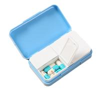 Pastillero de bolsillo y monedero - Pastillero de bolsillo sin esfuerzo, estilo único, pastillero portátil de bolsillo para monedero, contenedor de compartimentos de aceite de pescado (9,5 x 5,5 x 2,5