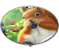 Pastillero de cristal con foto de ardilla de animales del bosque, pastillero de cristal, caja de caramelos