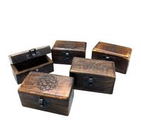 Pastillero de Madera 9x5x4cm - Diseños Tallados - Surtido