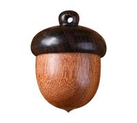 Pastillero de madera maciza de sándalo | Organizador portátil de píldoras con forma de nuez de pino, bonito recipiente de viaje para pastillas de medicamentos