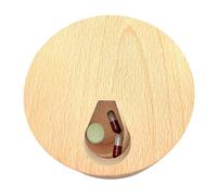 Pastillero de madera - Porta tabletas para 7 días, contenedor de viaje compacto | Discreta solución de almacenamiento de madera para vitaminas, suplementos, medicamentos, transporte diario, mayor espa