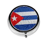 Pastillero de metal con bandera de Puerto Rico, organizador de píldoras, organizador de medicamentos, contenedor de pastillas