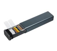 Pastillero de metal para 7 días, organizador semanal de tableta de viaje con cubierta antipolvo, pequeños pastilleros para almacenamiento diario de medicamentos, contiene vitaminas, mannox,