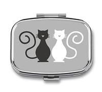 Pastillero de metal para mascotas y gatos, organizador de medicamentos y vitaminas