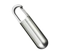 Pastillero de metal portátil con sello impermeable IPX8 para viajes al aire libre y diario esencial a prueba de fugas, botella de píldoras portátil de metal