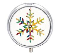 Pastillero de Navidad, copo de nieve, lindo pastillero, organizador de pastillas, 2 compartimentos