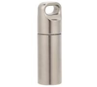 Pastillero de titanio, portátil y duradero, diseñado para viajeros y entusiastas de las actividades al aire libre que buscan un contenedor de