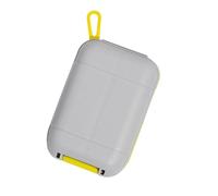 Pastillero de viaje, a prueba de humedad, organizador de pastillas para viajes, caja de aceite de pescado con bloqueo de seguridad, contenedor portátil para tabletas de suplementos para maletín