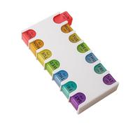 Pastillero de viaje - Contenedor 7 días con 14 compartimentos, antihumedad portátil para uso diario avión casa gimnasio vacaciones escuela