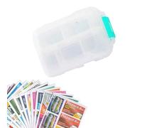 Pastillero de viaje de farmacia de bolsillo con calcomanías opcionales para medicamentos, etiquetas, pastillero, organizador de pastillas con calcomanías de farmacia, contenedor de píldoras con