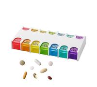Pastillero De Viaje,Estuche De Medicamentos Para 7 Días - Estuche Portátil Impermeable Para 7 Días Con Divisores, Uso En Casa, Gimnasio, Viajes O Escuela