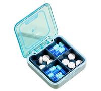 Pastillero de viaje, Estuche de viaje para pastillas - Contenedor de medicamentos portátil | Pastillero diario con compartimento, organizador portátil para almacenamiento de pastillas, estuche organiz