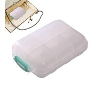 Pastillero de viaje Mini - Mini Dispensador De Pastillas De Medicina Diaria 12 Compartimentos | Organizadores personales de pastillas, para vitaminas, decoraciones, tornillos, clips