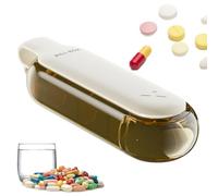 Pastillero de viaje, organizador de píldoras de viaje | Organizador de suplementos portátil | Contenedor compacto de medicamentos, dispensador diario de píldoras de 4 compartimentos para viajes en dom