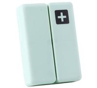 Pastillero de viaje - Organizador de píldoras de viaje plegable, magnético plegable, pastillero diario con 7 compartimentos, caja de vitaminas de viaje semanal, pastillero para vitaminas, aceite de