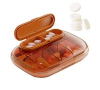 Pastillero de viaje, pastillero, funda para medicamentos de viaje - Estuche de viaje pastillero, contenedor diario para pastillas, collar para medicamentos