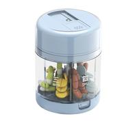 Pastillero de viaje - Pastillero pequeño de 5x5x7cm | Botella de 7 compartimentos con cortador, suplemento de de pescado, almacenamiento, organizador de medicamentos para bolso, acampar al aire