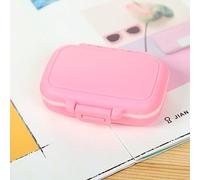 Pastillero De Viaje Pastillero Semanal, Organizador De Pastillero Con Compartimentos Para Medicamentos, Vitaminas Y Aceite De Hígado De Bacalao. Rojo + Azul,Rosa