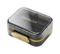 Pastillero de viaje, pastillero semanal | Organizador portátil de medicamentos, estuche para píldoras de 7 compartimentos - Pastillero con tapa, caja de organización de viaje de negocios para bolso,