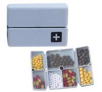 Pastillero de viaje plegable - Pastillero magnético plegable, pastillero portátil, pastillero semanal de 7 días para el bolsillo del bolso para guardar medicamentos, vitaminas, pastillero de viaje
