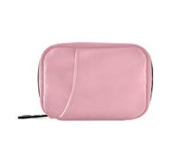 Pastillero de viaje rosa para 7 días, portátil, semanal, lindo organizador de vitaminas con cremallera