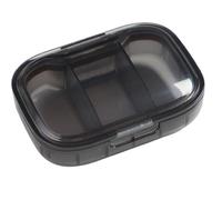 Pastillero de viaje transparente, organizador semanal de pastillas, organizador diario de píldoras, estético, portátil separado de 3 compartimentos, pastillero de viaje para aceite de pescado,