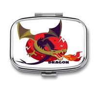 Pastillero Del Gremio De Filósofos Desempleados Dragón De Fuego Pastillero-Pastillero Rectangular 2 Pastillero