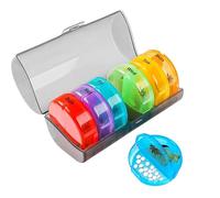 Pastillero Desmontable 7 Días 2 Compartimentos Portátil, Caja de Tabletas 7 Días Mañana y Noche Grande, Caja de Medicamentos Semanal Sin BPA para Aceite de Pescado Vitaminado
