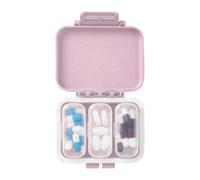 Pastillero diario, bonito pastillero de viaje - Caja de medicamentos portátil diaria de 3 compartimentos,Caja de suplemento impermeable 3 veces al día para la vida diaria, viajes y productos de salud