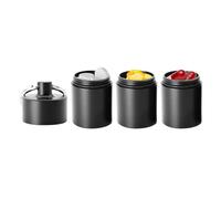 Pastillero, dispensador de aluminio impermeable con múltiples compartimentos - de almacenamiento para pastillas personal | para Suplementos Oficina Viaje Senderismo Ciclismo Deportes Picnic