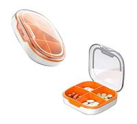 Pastillero Dispensador de medicamentos portátil Diseño de kit 4/6 Caja de almacenamiento de gran capacidad 7 días a la semana Caja de almacenamiento multifuncional lavable (color: amarillo) (amar
