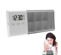 Pastillero, dispensador de píldoras automático portátil para ancianos con alarma USB - Organizador de tabletas a prueba de polvo 7 compartimentos, alarma vibratoria, centelleo, pantalla LCD