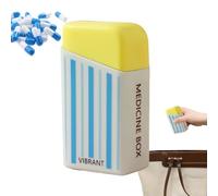 Pastillero, dispensador de píldoras portátil para 7 días, dispensador hermético de almacenamiento de suplementos, estuche de viaje para personas mayores, niños, mascotas, padre, madre, ancianos