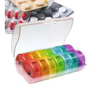 Pastillero,Dispensador de píldoras y soporte de suplementos alimenticios | Estuche Translúcido Colorido Portátil Para Medicamentos Y Suplementos Dietéticos Viajes Seniors Recordatorio Almacenamiento